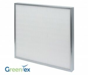 Minipleat air filter with low pressure drop. Energy saving in the ventilation system
